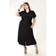 thumbnail image 5 of Vestido camisero con cinto Roman Fashion /Tallas Extras, 12751 (Negro) negro 38, 5 of 6