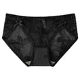 thumbnail image 1 of Gibobby Ropa Interior para Mujer Tangas cintura encaje para mujer, ropa interior Sexy ahuecada sin costuras, bragas sexis （Negro，Talla única), 1 of 5