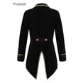 thumbnail image 2 of Yartina Kids Boys Velvet Long Sleeve Tailcoat Regal King/Prince Show Stage Performance Tuxedo Jacket Black 8, 2 of 7