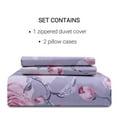 thumbnail image 2 of Cotton Duvet Cover Set of 3 Soft Bedding-Set with 2 Pillow Cases Comforter Cover with Zipper Closure (Queen, Maison Pink), 2 of 11