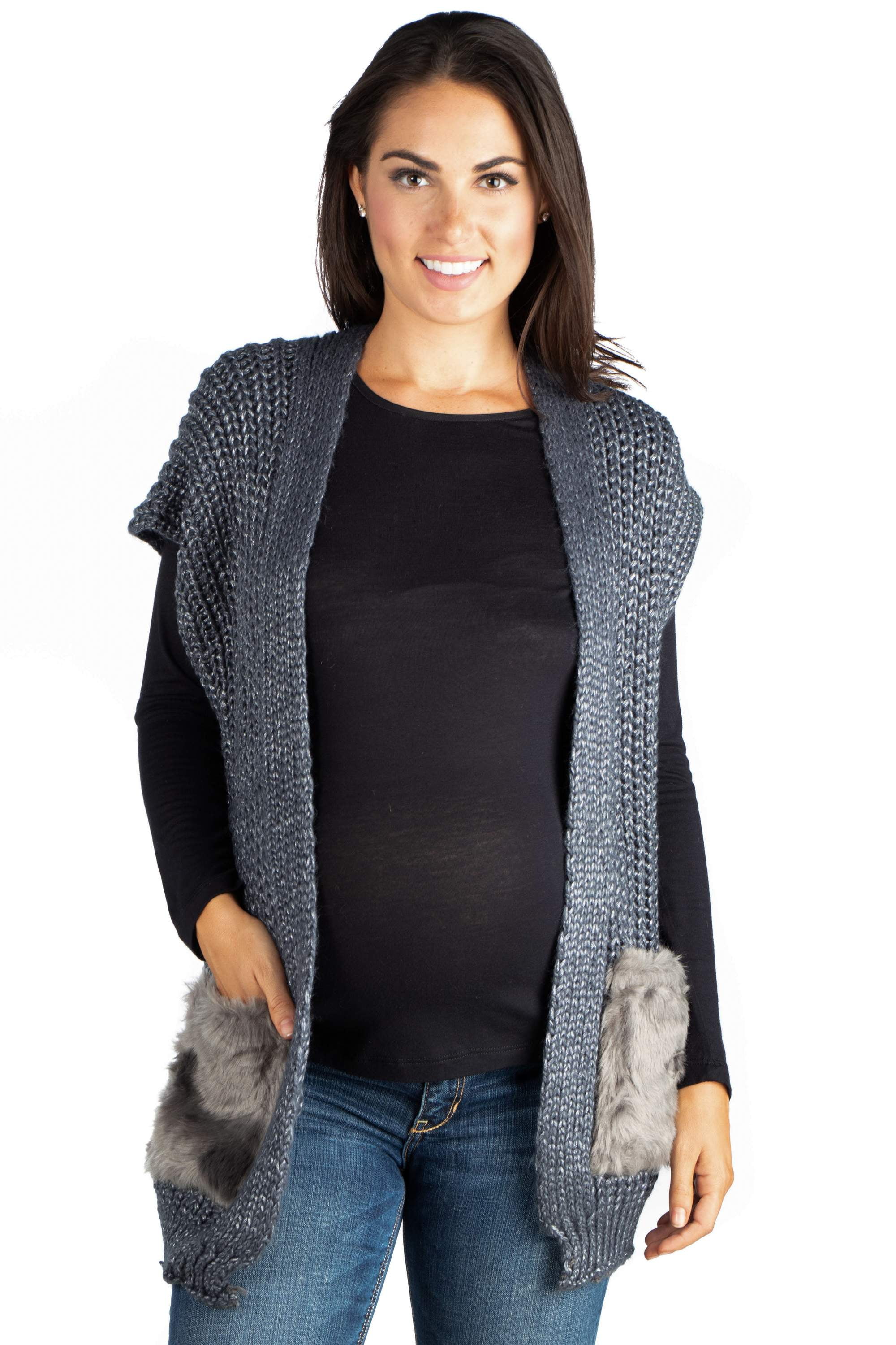 fur pocket sweater