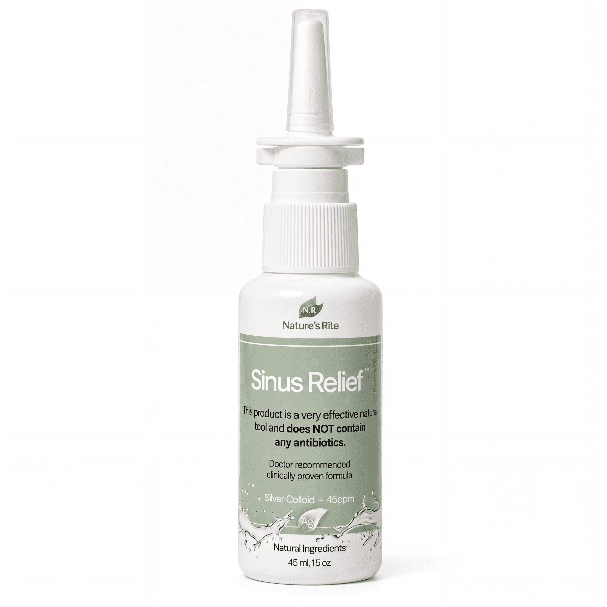 Nature's Rite Sinus Relief™, 1.5 oz. (45 mL) – All-Natural Nasal Sinus Spray – Relief for Sinus Problems – Encourages a Healthy Sinus System – Easy-to-Use, Portable Sinus Support – Made in USA