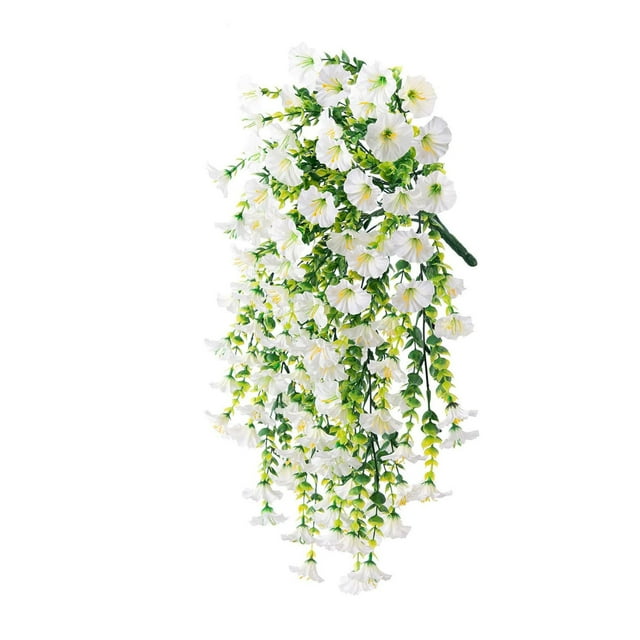 JilgTeok 2 Packs Simulated Roses Artificial Flower Plastic Wrapping Plants Fake Flowers Vines for Home Garden Porch Yard Living Room Ceiling Spring Decoration Clearance