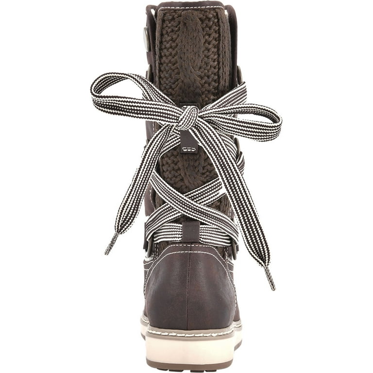 White Mountain Womens Tivia Stripes Winter Mid-Calf Boots - Main Image