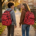 thumbnail image 3 of FUIALDOLG Ladybug Print Bookbag with Lightweight, Durable multi-tasche 17 Inch School Bag for Back to School Elementary, 3 of 8