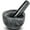 CY0271, variant on Marble Mortar and Pestle Set Large Solid Stone Grinder Spice Herb Grinder Pill Crusher (Black, Diameter 5.5")
