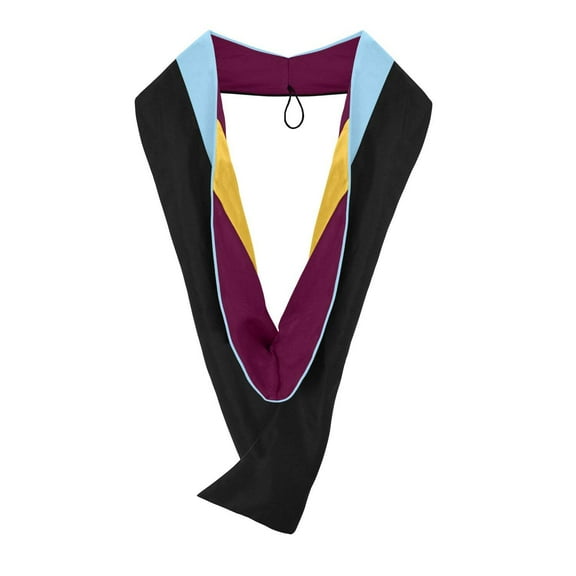 Endea Graduation Masters Hood For Education, Counseling  Guidance, Arts in Education - Light Blue/Maroon/Gold