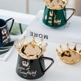 thumbnail image 4 of Farcauo Queen of Everything Mug with Lid Sweet Black Mug with Crown Coffee 12 oz Mug Gift with Spoon & Coaster Ceramic Tea Mug Birthday Gift for Women Girls Mom Girlfriend, 4 of 5