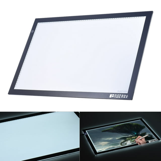 FLEIZ Boîte Lumineuse LED A2 Traceur de Dessin Tableau de Copie Panneau de Table avec Fonction Mémoire Contrôle de Luminosité Progressif pour Animation Tatouage Croquis Architecture Calligraphie S