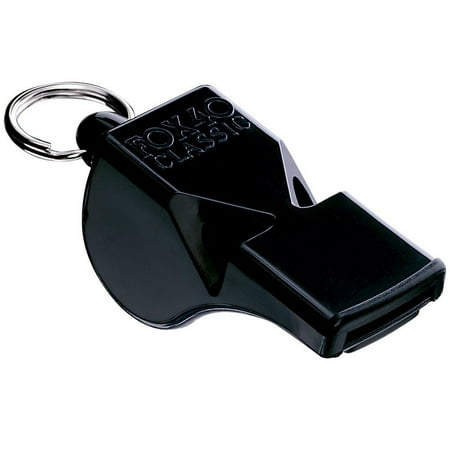 Fox 40 Classic Official 3-Chamber Pealess Whistle, Black