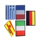 thumbnail image 2 of 5 piezas Natinal Banderas Parche Bordado Paño Pasta Deportes Decorativos Gancho y bucle Brazalete Insignia Accesorios (Grecia + España + Italia + Francia + Alemán), 2 of 5