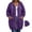 Purple, variant on Aboser Womens Zip Up Long Hoodies Trendy Long Sleeve Jackets Double Zipper Hooded Sweatshirt Plus Size Drawstring Hoodie Jacket with Pockets