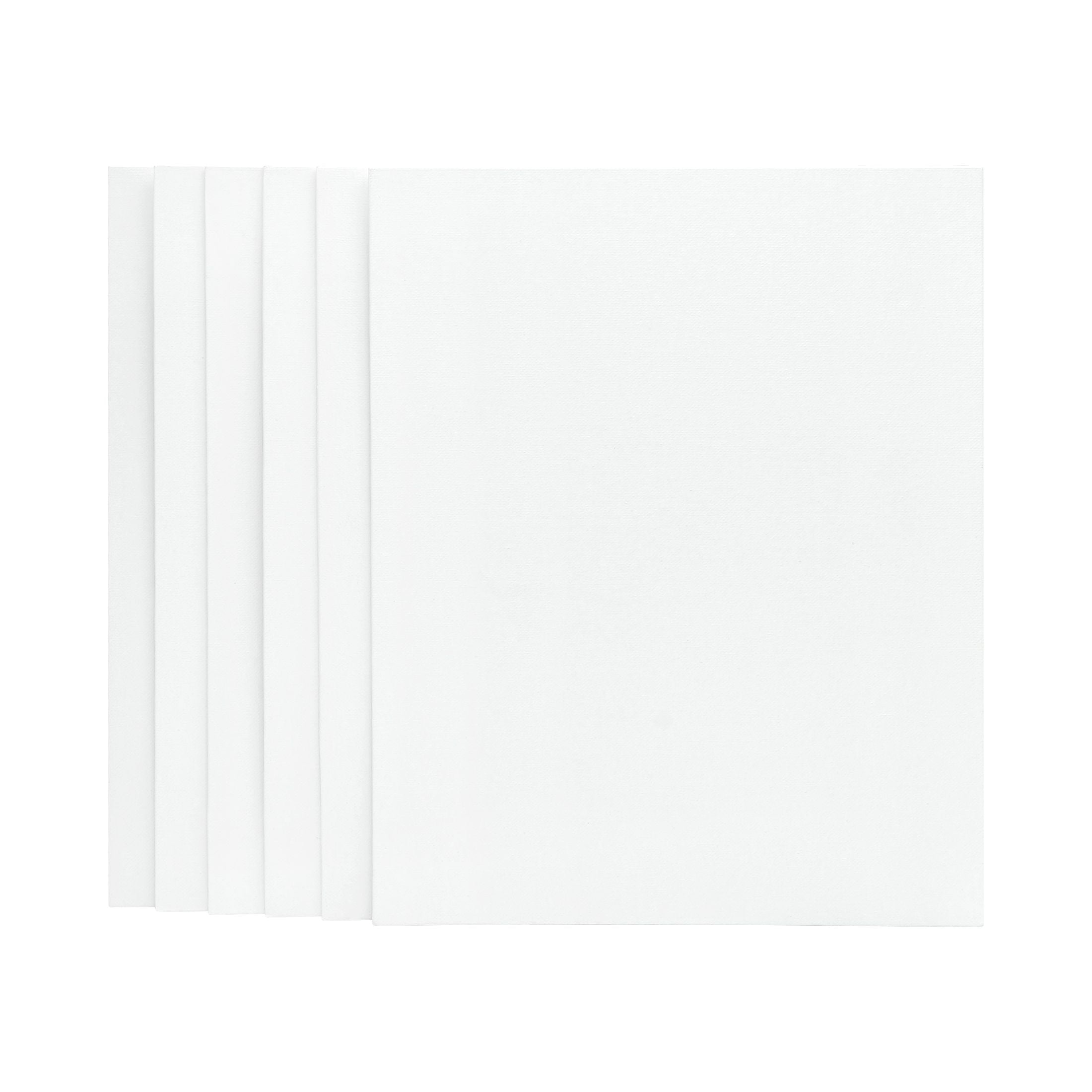 (2 pack) Studio Canvas Panel, 100% Cotton Acid Free White Canvas, 11"X14", 6 Pieces, Academic Canvas, Great Chioce for Beginners and Hobbyists of All Skill Levels.