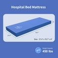 thumbnail image 7 of ESHINE Soft Hospital Bed Mattress - Medical Bed Mattress for Back Pain with Waterproof Cover, Home Care Memory Foam Mattress 80'' x 37.4'' x 6'', Maximum Weight 450 lbs, Twin XL, 7 of 7