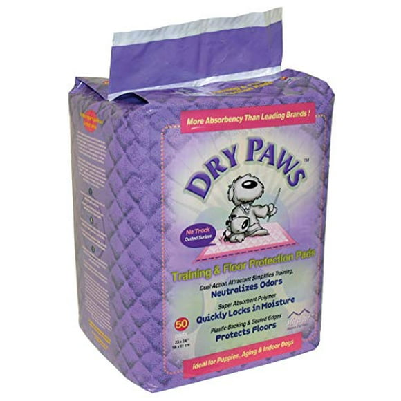 Midwest Dry Paws Training and Floor Protection Pads, 50-Count
