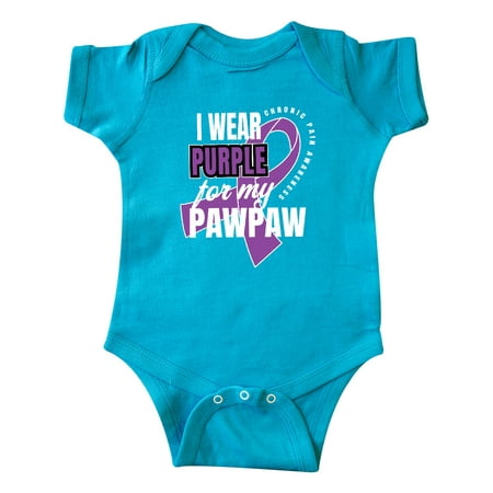 

Inktastic Chronic Pain I Wear Purple For My Pawpaw Gift Baby Boy or Baby Girl Bodysuit