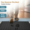 thumbnail image 2 of Front Gray Door Mats Outdoor, Durable Rubber Welcome Mats Front Door Mats Rugs for Entryway, Patio, Busy Areas, 2 of 8