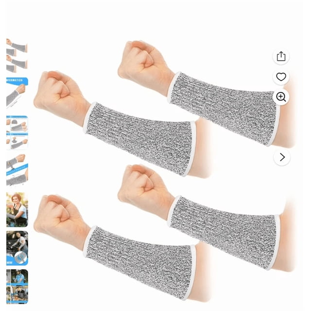 Tyeign Anti-Cut Wrist Guard Short Sleeve, Protective Wear-Resistant Sleeve for Glass/Ceramic Factory Handling Climbing Outdoor Work