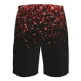 thumbnail image 6 of Disketp Men'S Swim Trunks Hawaiian Breathable Surf Beach Swimsuits Mesh Lining Beach Shorts With Pockets-Red Glitter1, 6 of 9