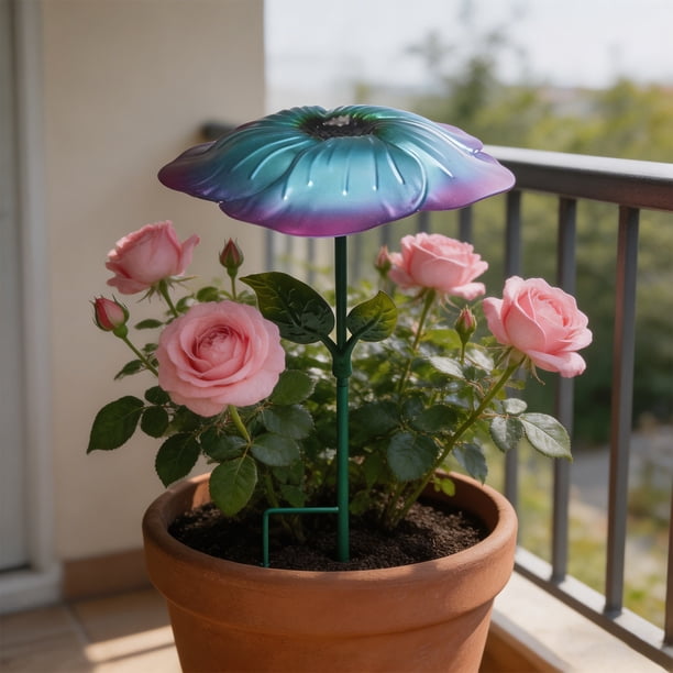 flower shaped patio umbrella Garden Umbrellas for Plants, 4 Pack Plant Umbrellas for Outdoor Plants, 25