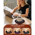 thumbnail image 4 of Mug Warmer,40W Coffee Mug Warmer for Desk with Temperature Display, 4H Auto Shut Off, 3 Temp Settings & 1-12H Timer, Smart Electric Beverage Warmer for Coffee, Tea, Water, Milk and Coco(Black), 4 of 9