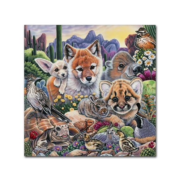 Trademark Fine Art 'Desert Buddies' Canvas Art by Jenny Newland
