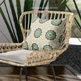 thumbnail image 2 of Amrita Sen Designs CAPL1126BrCDS-BL-26x26 26 x 26 in. Moonflower Mandala Broadcloth Indoor & Outdoor Blown & Closed Pillow - Beige, Black & Green, 2 of 5
