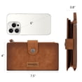 thumbnail image 4 of Wrangler Wallets Women Small Wristlet Wallets, Card Cases & Money Organizers Wallet Bifold with Phone Pocket and Rfid Lining, Brown, 4 of 6
