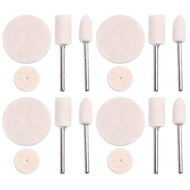 Tool for Polishing Polishing Wheel for Artisans and Hobbyists Metal Surface Beige Wool Felt for Engraving 129Set