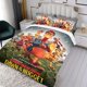 thumbnail image 3 of Pollos en Fuga Conjunto de sábanas temático, trío de piezas, cómodo y amigable con la piel, diseño único, regalo de decoración para el hogar para familiares, amigos y fans,140cm *210cm, 3 of 6