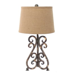 13 X 11 X 23.75 Bronze Vintage Metal Khaki Linen Shade - Table Lamp 13 X 11 X 23.75 Bronze Vintage Metal Khaki Linen Shade - Table Lamp