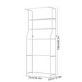 thumbnail image 2 of Oggfader 3-Tier Over Toilet Storage Rack with Hooks, White Sturdy Bathroom Organizer, Waterproof Metal & Plastic Shelf for Space Saving in Laundry Room/Bathroom, 2 of 5