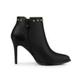 thumbnail image 3 of Unique Bargains Women's Pointed Toe Zipper Stiletto High Heel Ankle Boots, 3 of 7