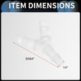 thumbnail image 4 of Automotive Vacuum Tubing Connector, 1/4" Car Y Shaped 3 Way Vacuum Line Fittings Plastic Translucent, 5 Pcs, 4 of 7