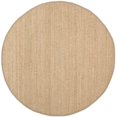 thumbnail image 1 of Safavieh Natural Fiber Collection NF115P Herringbone Natural and Grey Seagrass Round Area Rug (6' Diameter), 1 of 10