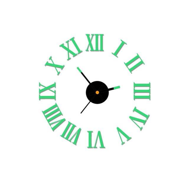 Agiferg DIY Luminous Stereo Digital Wall Clock Creative Wall Sticker Clock Living Room Decoration Clock