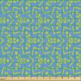 thumbnail image 2 of Ambesonne Abstract Geometry Fabric by the Yard Upholstery, Random Motifs, 1 Yard, Sky Blue Yellow Green, 2 of 5