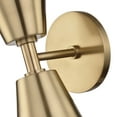 thumbnail image 6 of 2 Light Contemporary Up-Down Metal Orb Wall Sconce with White Glass-19 inches H By 5 inches W-Aged Brass Finish Bailey Street Home 735-Bel-2692824, 6 of 6