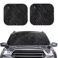 thumbnail image 2 of Honeii Abstract Black And White Waves Print Foldable Car Sun Shade for Windshield, 2-Piece UV Protection Shade, Protects Car Interior, Ideal for Cars, Trucks, SUVs-Small, 2 of 6