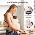 thumbnail image 6 of Momcozy Newborn Baby Carrier - Adjustable Neck Support with Sunshield CR02 Mesh, Khaki, 6 of 8