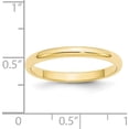 thumbnail image 3 of 10K Yellow Gold 10Ky 2.5mm Half Round Band Size 4 Made In United States 1hr025-4, 3 of 5