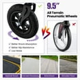 thumbnail image 4 of Giantex All-Terrain Rollator Walker w/ Pneumatic Tires, Foldable Outdoor Walkers, Lightweight Walker for Seniors, Purple, 4 of 6