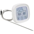 thumbnail image 1 of yuksok Waterproof Food Thermometer Meat Thermometer with Brackets Touch Screen White, 1 of 8