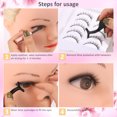 thumbnail image 4 of Juego de 5 pares de pestañas magnéticas negras para extensión de pestañas, herramienta de maquillaje práctica y fácil de usar., 4 of 7