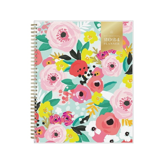 2024 Weekly Monthly Planner, 8.5x11, Day Designer for Blue Sky, Secret Garden
