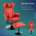 thumbnail image 6 of HomCom Adjustable & Ergonomic Swivel Gaming Chair, Red and Black, 6 of 10