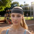 thumbnail image 2 of Unique Bargains 1 Pc Perspiration-Wicking Headband for Yoga Gray, 2 of 6