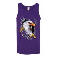 thumbnail image 2 of Torn Ripped Eagle Claws Animal Lover Mens Graphic Tank Top, Purple, 3XL, 2 of 3