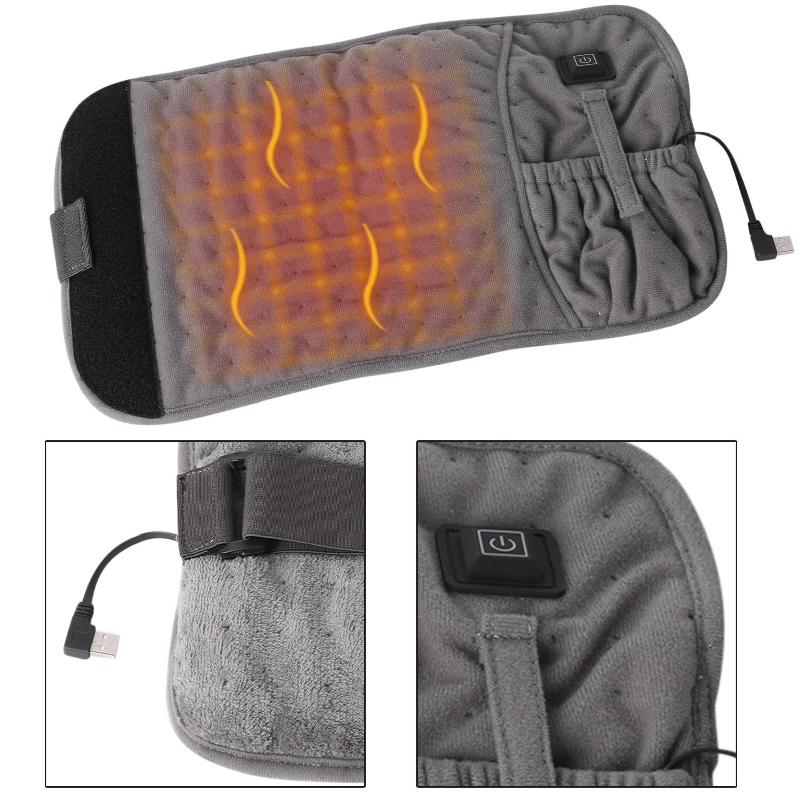 Asxite Electric Heated Blanket, Heating Pad Back Wrap With Strap Contoured For Back Pain Relief 3 Heat Settings With 2 Hour Auto Off