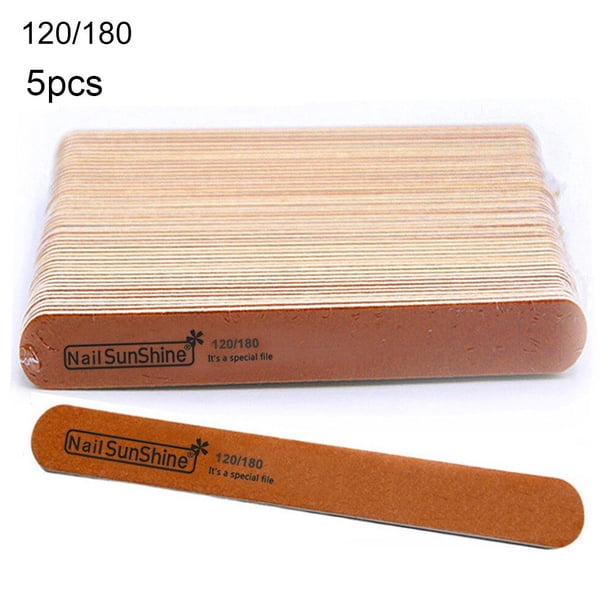 Limas de uñas de colores, papel de lija grueso de madera 80/320, pulidor de uñas, Lima lavable, juego de limas profesionales para manicura